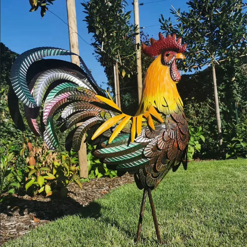 

1 PCS Metal Rooster Garden Art As Shown Iron For Yard, Garden, Lawn Backyard Decorations, Rooster Gifts