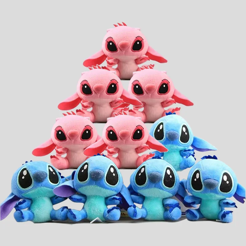 

10Pcs/Lot Cute Cartoon Lilo and Stitches Small Pendant Plush Toy,4" 10CM Kawaii Plush Keychain Kids Best Chirstmas Gift Toys