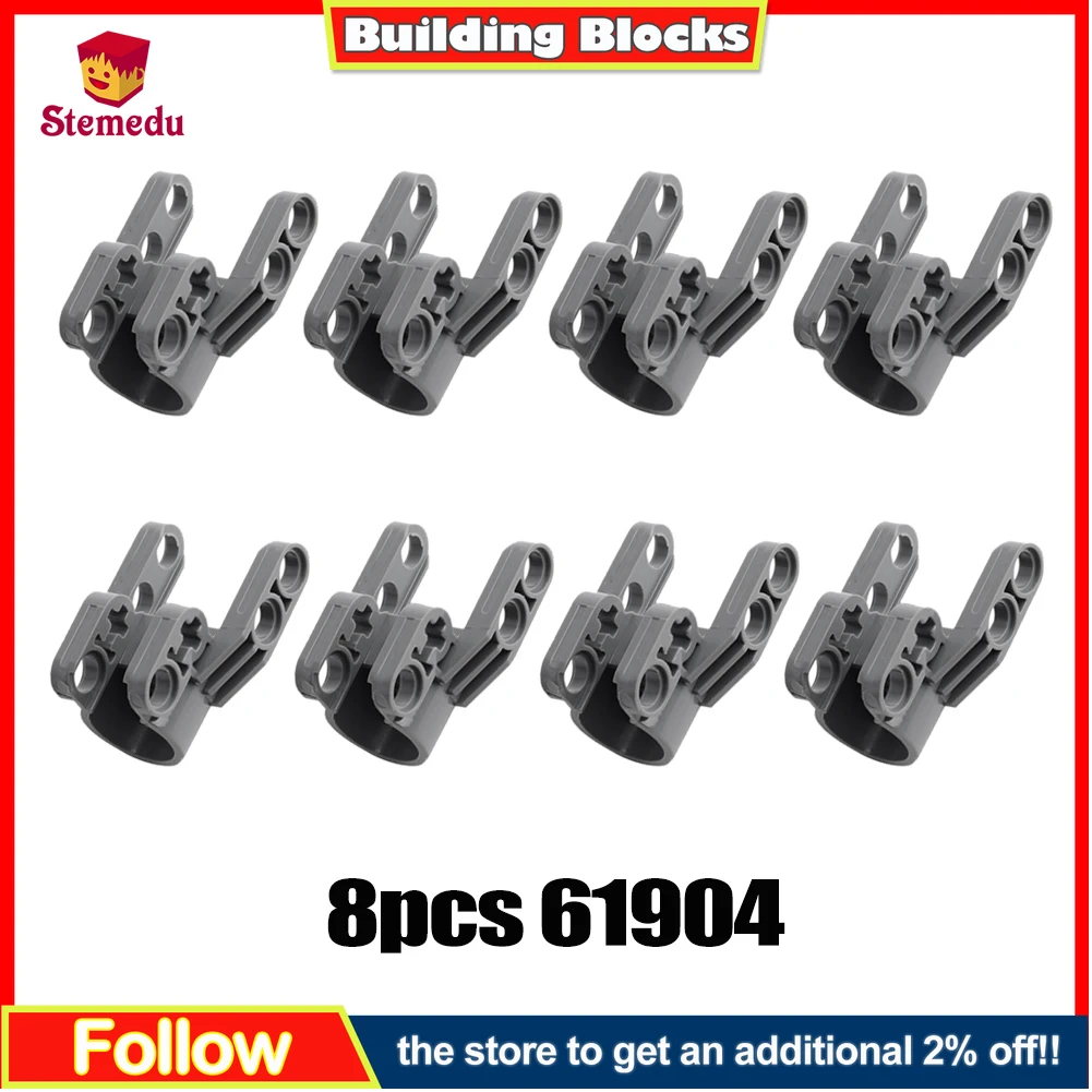 8pcs Technical Axle and Pin Connector Block 4 x 3 x 2 1/2 Linear Actuator Holder 61904
