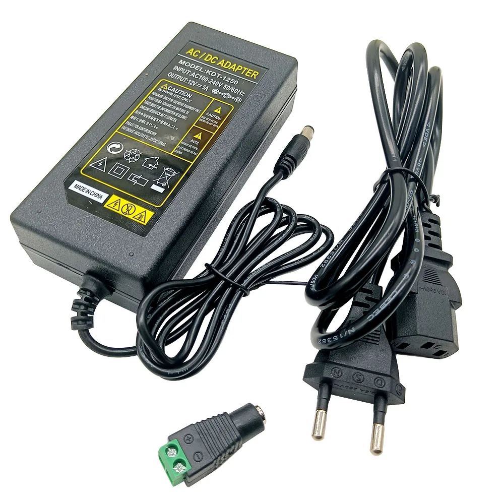 12V5A AC100V-240V 60W LED power adapter LED light Power Supply Adapter Transformer for Imax LED strip 5050 2835 real