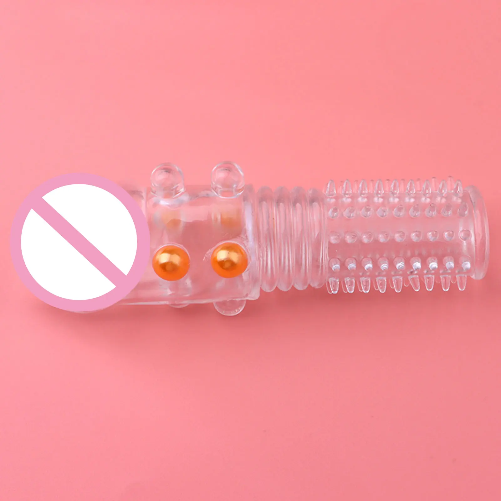 Reusable Penis Sleeve Dotted Beads Cock Ring Cover Delay Impotence Erection Extensions Finger Comdoms G spot for Sex Adult Men view 3