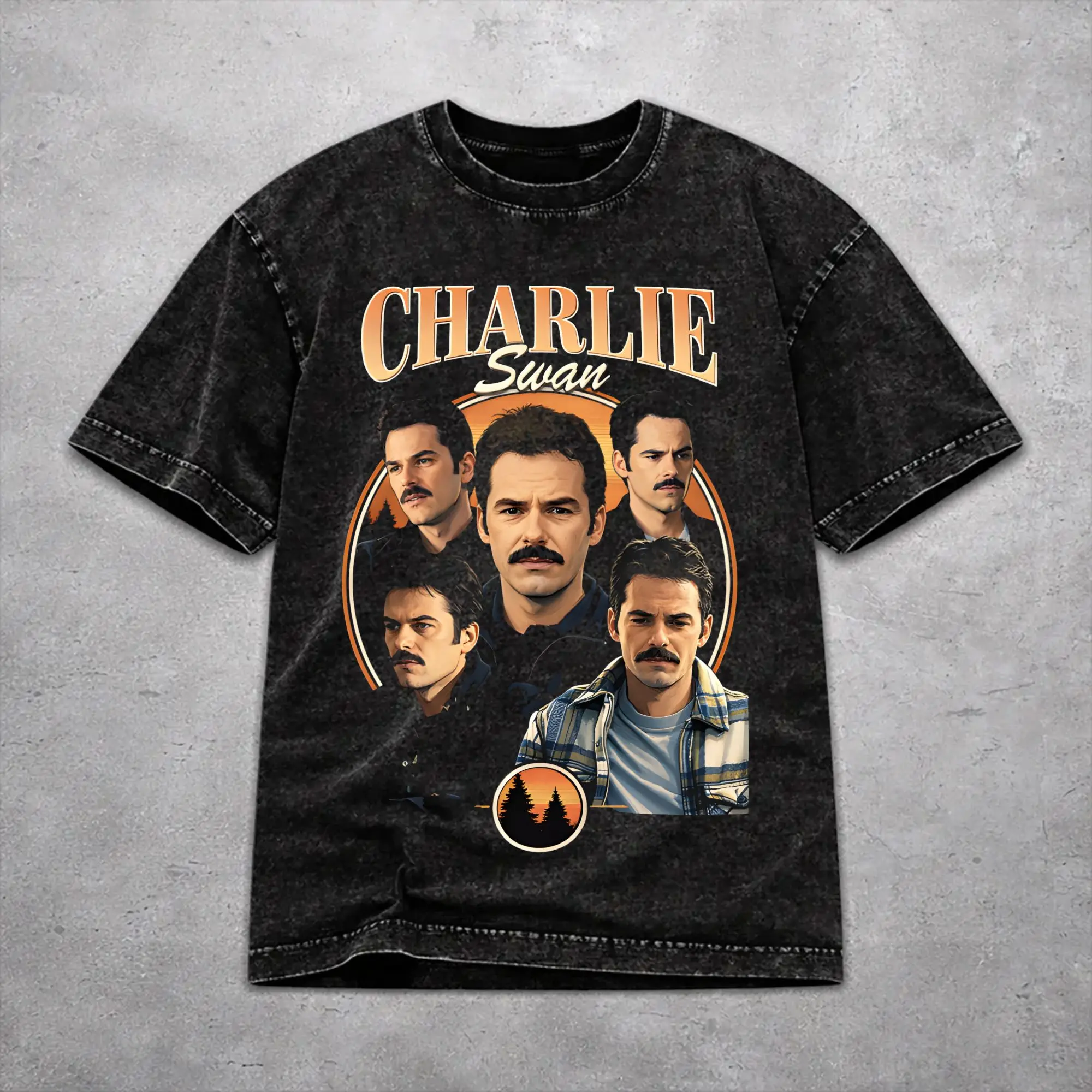 Men Women Wased T-shirts Charlie Swan Print T Shirt Accessories Harajuku  Tees