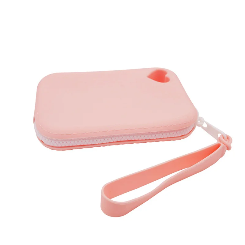 Small Square Silicone Cosmetic Storage Bag Travel Data Cable Earphones Portable Cosmetic Waterproof Organizer