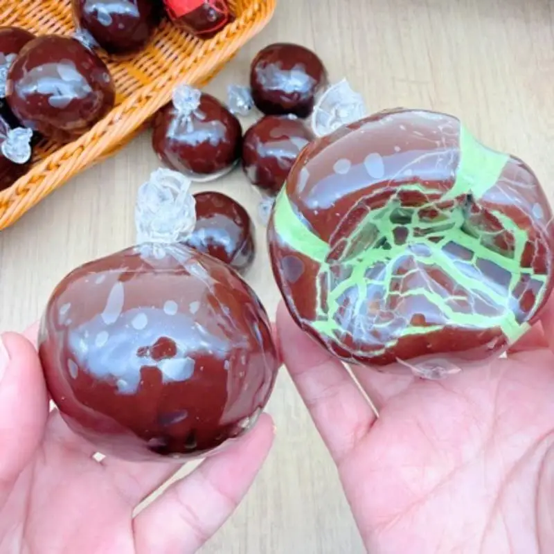 1 pièce Balle anti-stress sensorielle en chocolat noir menthe à rebond lent pour la pleine conscience