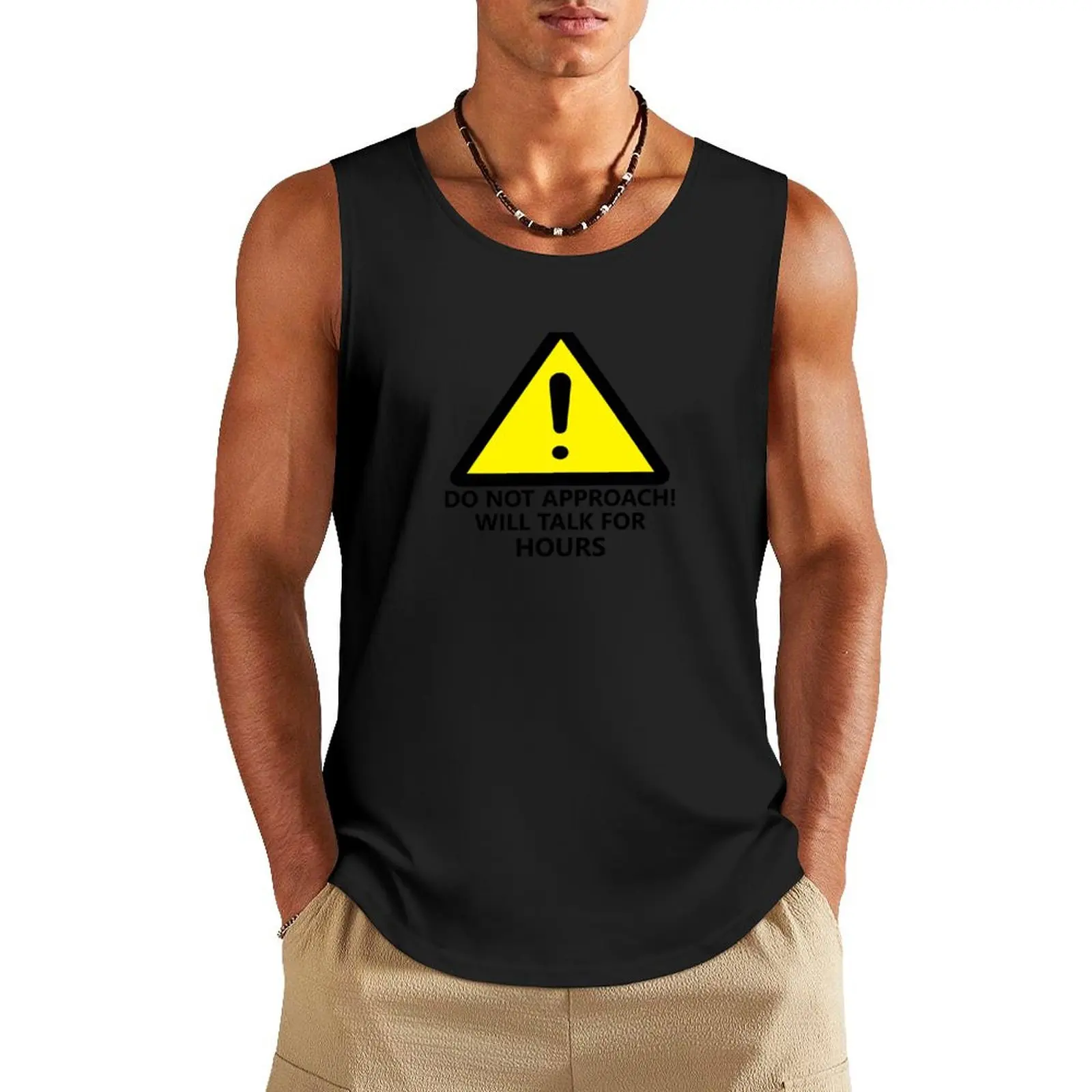 

DO NOT APPROACH Tank Top man vest anime gym muscular man Sportswear for men
