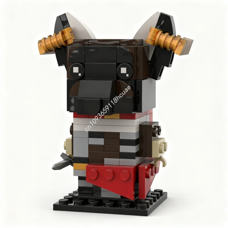 

Набор строительных блоков MOC «Пустынный меч» (128 деталей), модель Brickheadz, архитектурные игрушки, креативный подарок на Рождество, развивающий конструктор