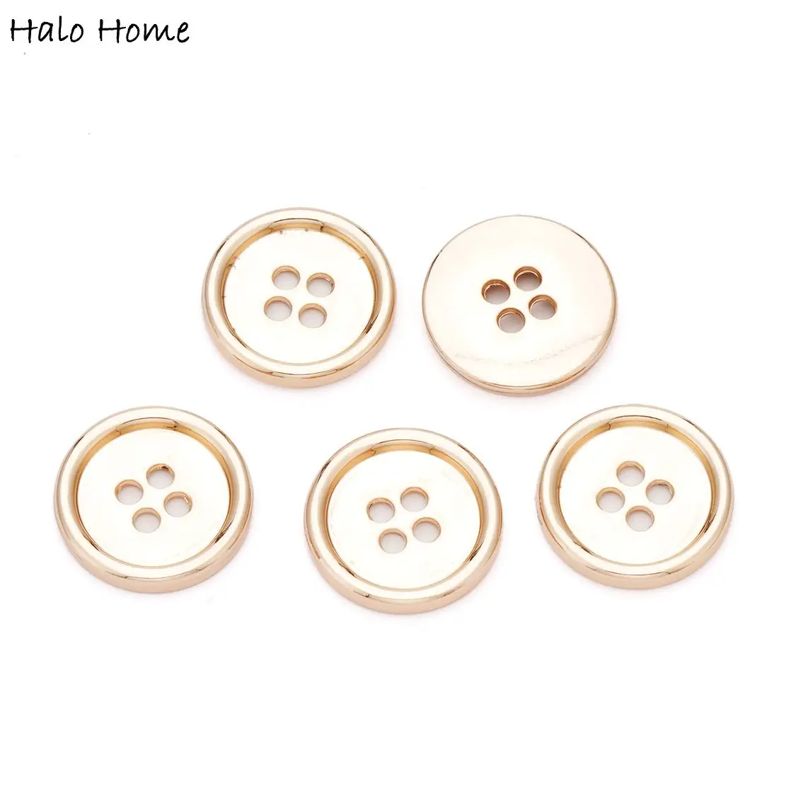 5pcs 4 Hole smooth Round Metal Buttons Sewing Scrapbooking Home Clothing Replace Handwork Crafts Accessories Decor 10-25mm
