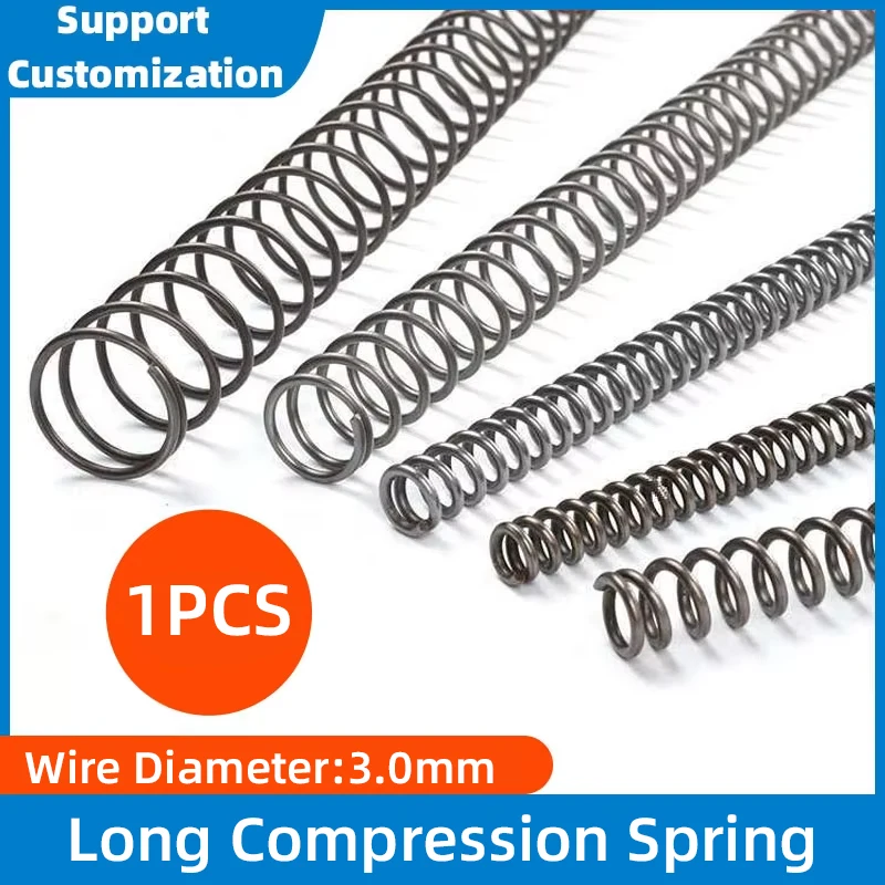 1PCS Machinery Coil Springs Compression Spring Extended Extra Long Pressure Spring Wire Diameter 3.0mm OD 16mm-36mm Length 305mm