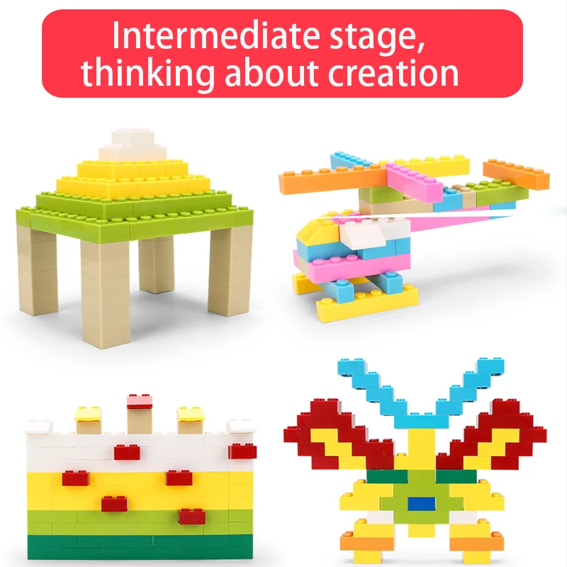 120/240 Stück Kreative Bausteine Großpackung Urban Classic Bausteine Zusammengebautes Geburtstagsgeschenk Pädagogisches Kinderspielzeug – Detail 6