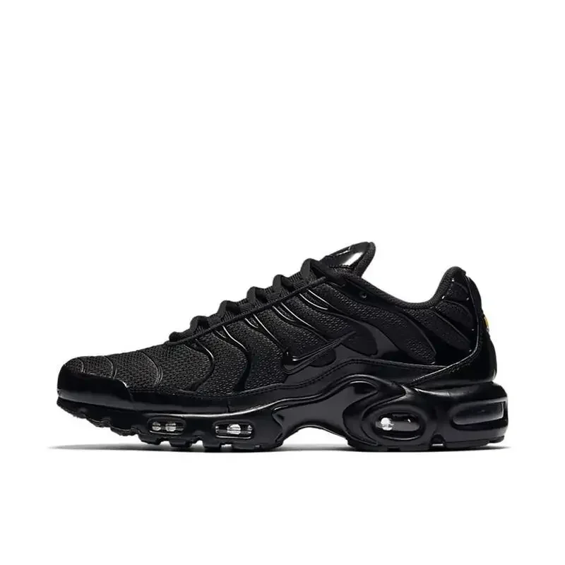 Nike Air Max Plus TN hardloopschoenen voor heren en dames, ademend, antislip, duurzaam luchtkussen, dempende stof drievoudig zwart