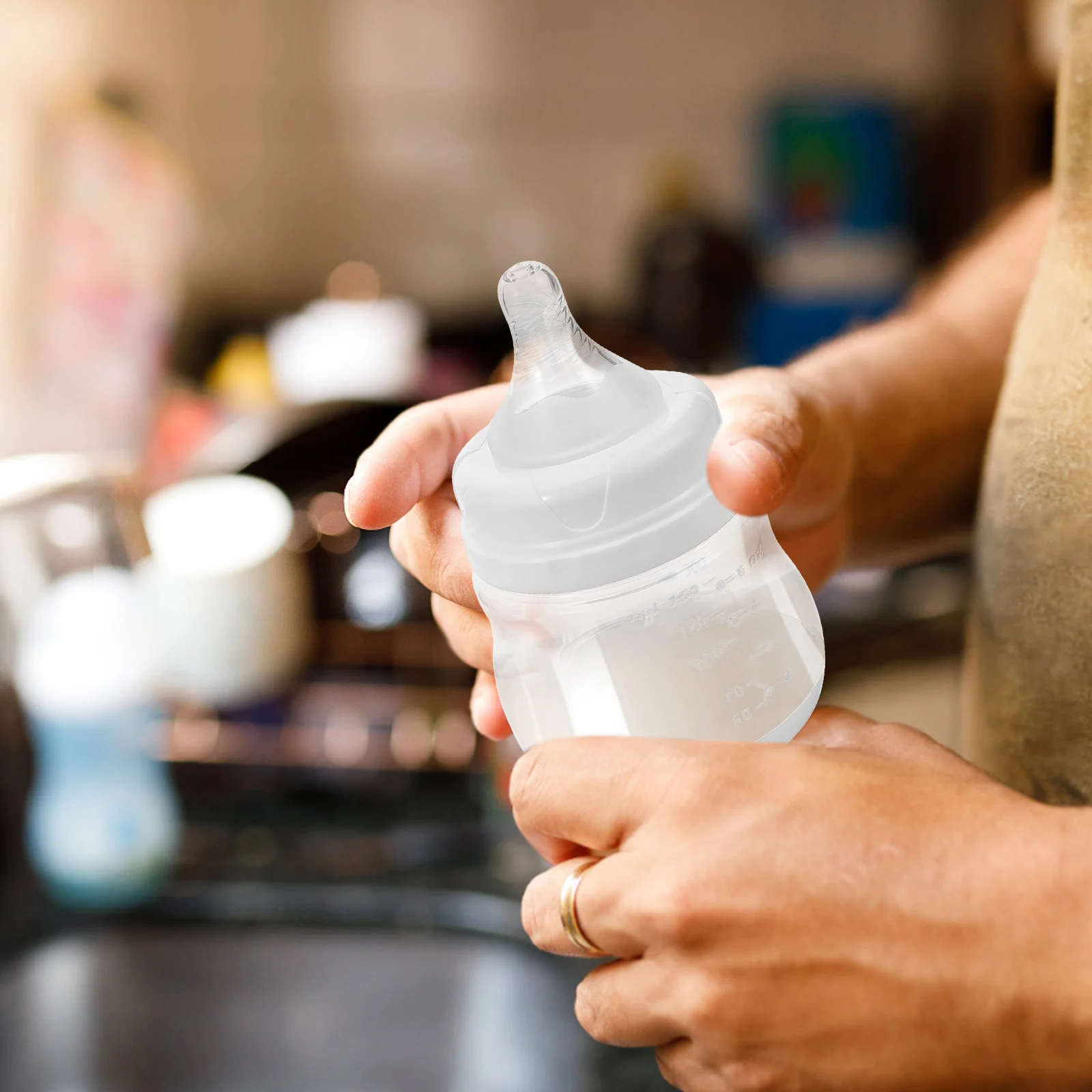 150 مللي زجاجة تخزين حليب الثدي واسعة الرقبة مانعة للتسرب خالية من مادة البولي بروبيلين سهلة التنظيف للرضاعة الطبيعية للأمهات #6