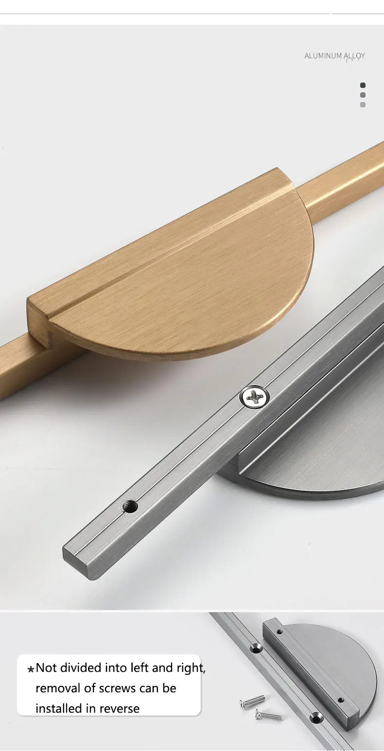 Yutoko moderne dark gold grau runde schrank tür griffe schublade zieht 200mm 500mm küche schrank möbel griffe hardware – Detail 4