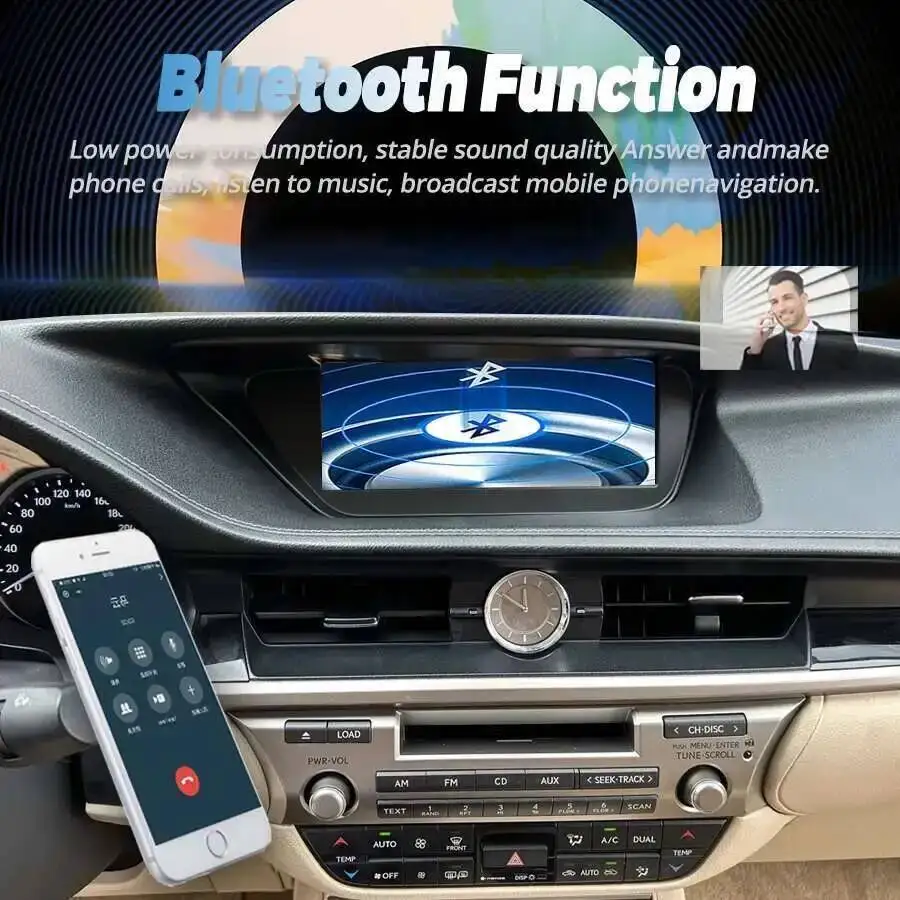 Car Radio For LEXUS ES ES200 ES300H ES250 ES350 2013-2017 BT DSP 10.25inch AHD GPS Carplay 4G Qled Screen Navi RDS Android 14