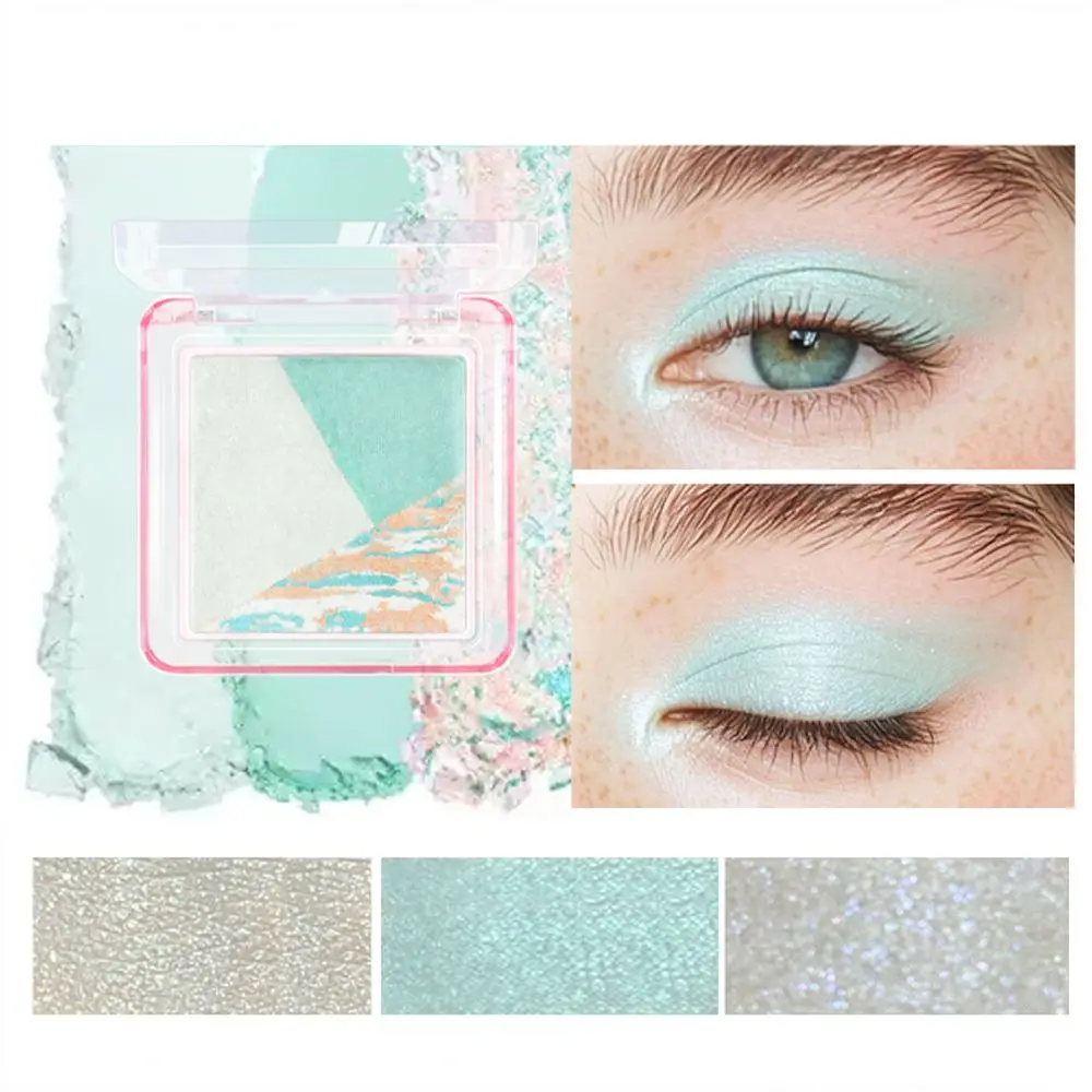 Waterproof 3 Color Baked Eyeshadow Palette Long Lasting Matte Shimmer Makeup For Cool Story Professional Eye Set