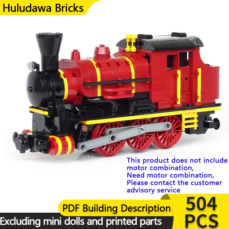 

Модель городской автомобиль MOC, строительные кирпичи, темно-красный паровоз, модульная технология, детские праздничные подарки, сборные игрушки, костюм