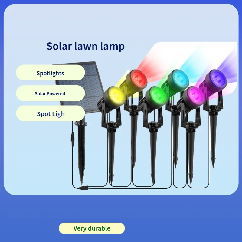 

Outdoor Solar LED Lawn Lamp 3000K/6000K/RGB Waterproof IP65 Solar Garden Light Spotlight for Wall Lighting