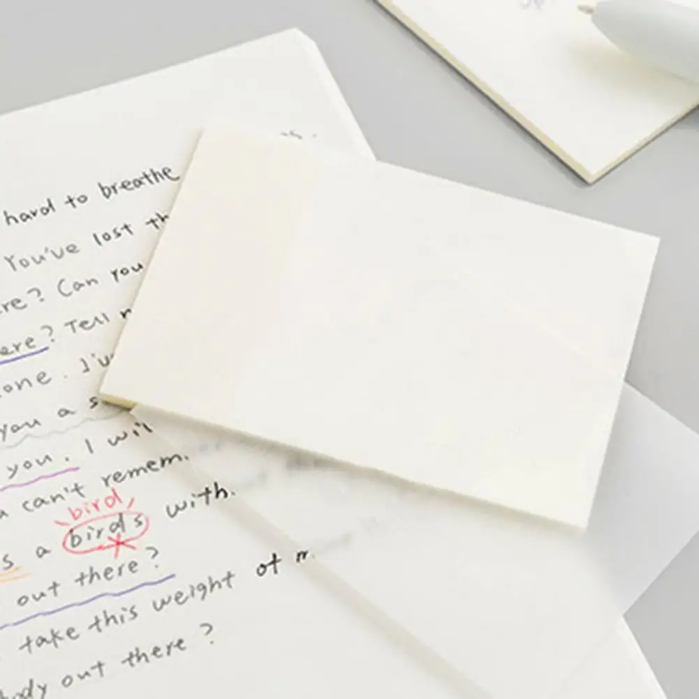 50 Sheets Notes Papers  Helpful Good Adhesive Memo Notes Papers Office Accessories  PET Memo Papers