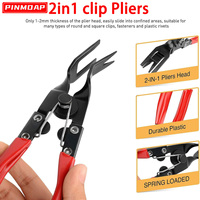 Repair Tool Removal Tool Car Panel Door Audio Removal Tool Kit Clip Pliers Fastener Remover Puller Pry Bar 2in1 Clip Pliers