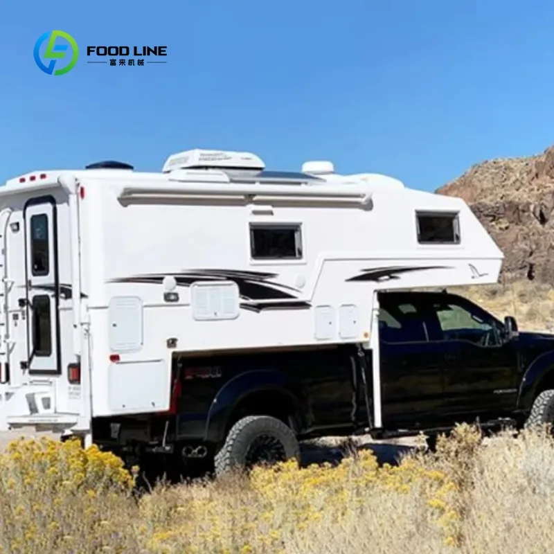 Customized Slide on Off-road Popups Pickups Hard Side Lightweight Truck Camper With RV Furniture for Traveling for Sale