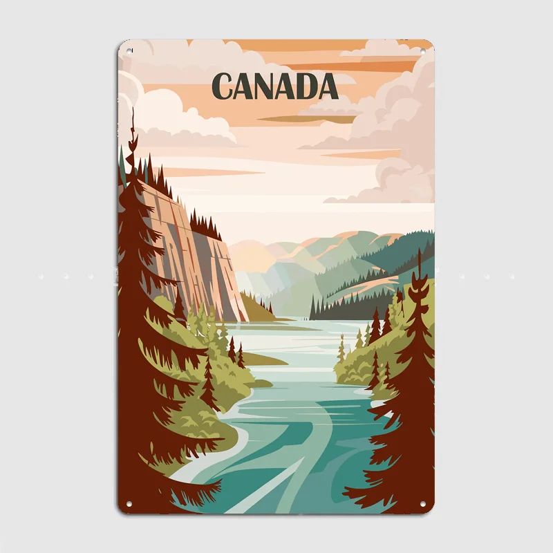 Canada Landscape City Scenery Travel Poster Metal Sign Life Wall Custom Bedroom Indoor Home Wall Decor Posters Room Decoration