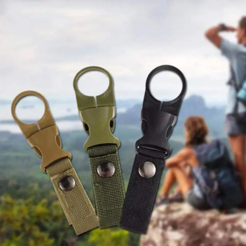 Quickdraw Carabiner Outdoor Hike Water Bottle Buckle Holder Tool Molles Attach Webbing Backpack Hanger Hook Camping Accessories