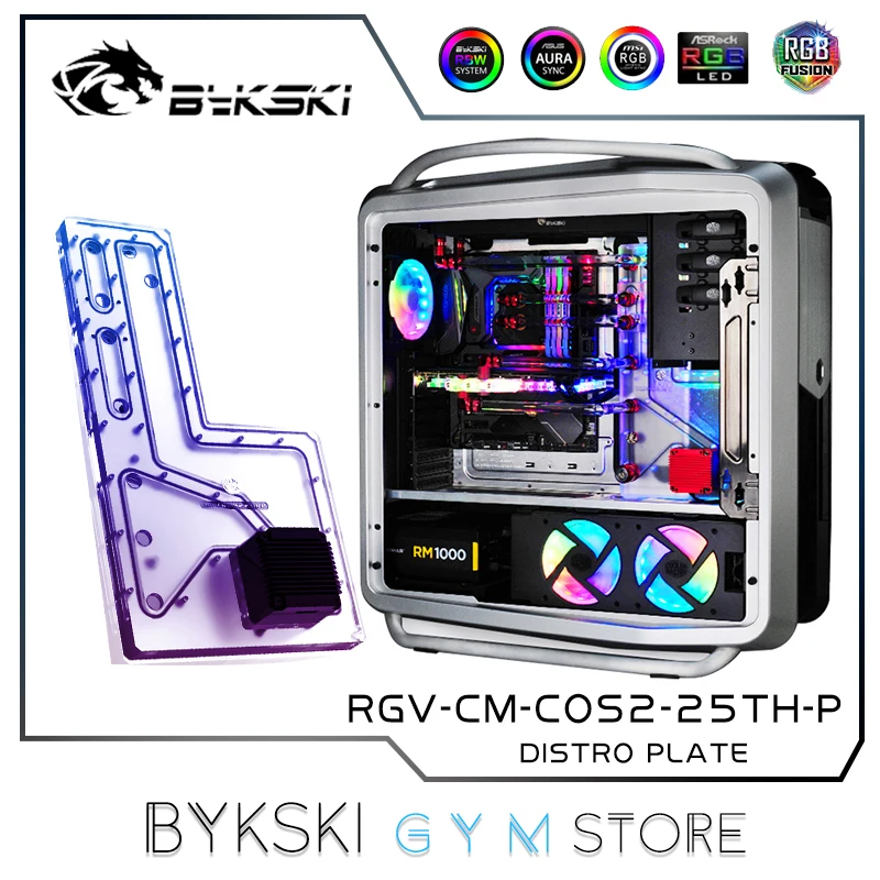 

Bykski Distro Plate Waterway Board Kit For CoolerMaster COSMOS II Case, Water Cooling Loop Build Tank ,12v/5v RGV-CM-COS2-25TH-P