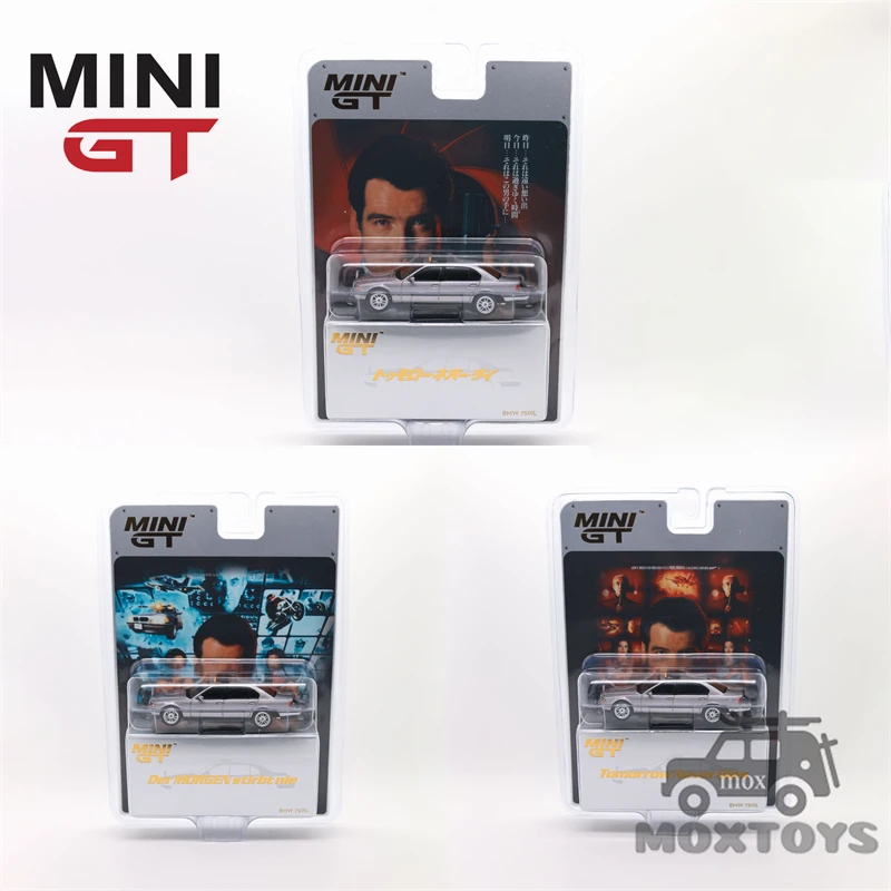 

MINI GT 1:64 750IL Завтра никогда не умирает блистерная упаковка литая под давлением модель автомобиля