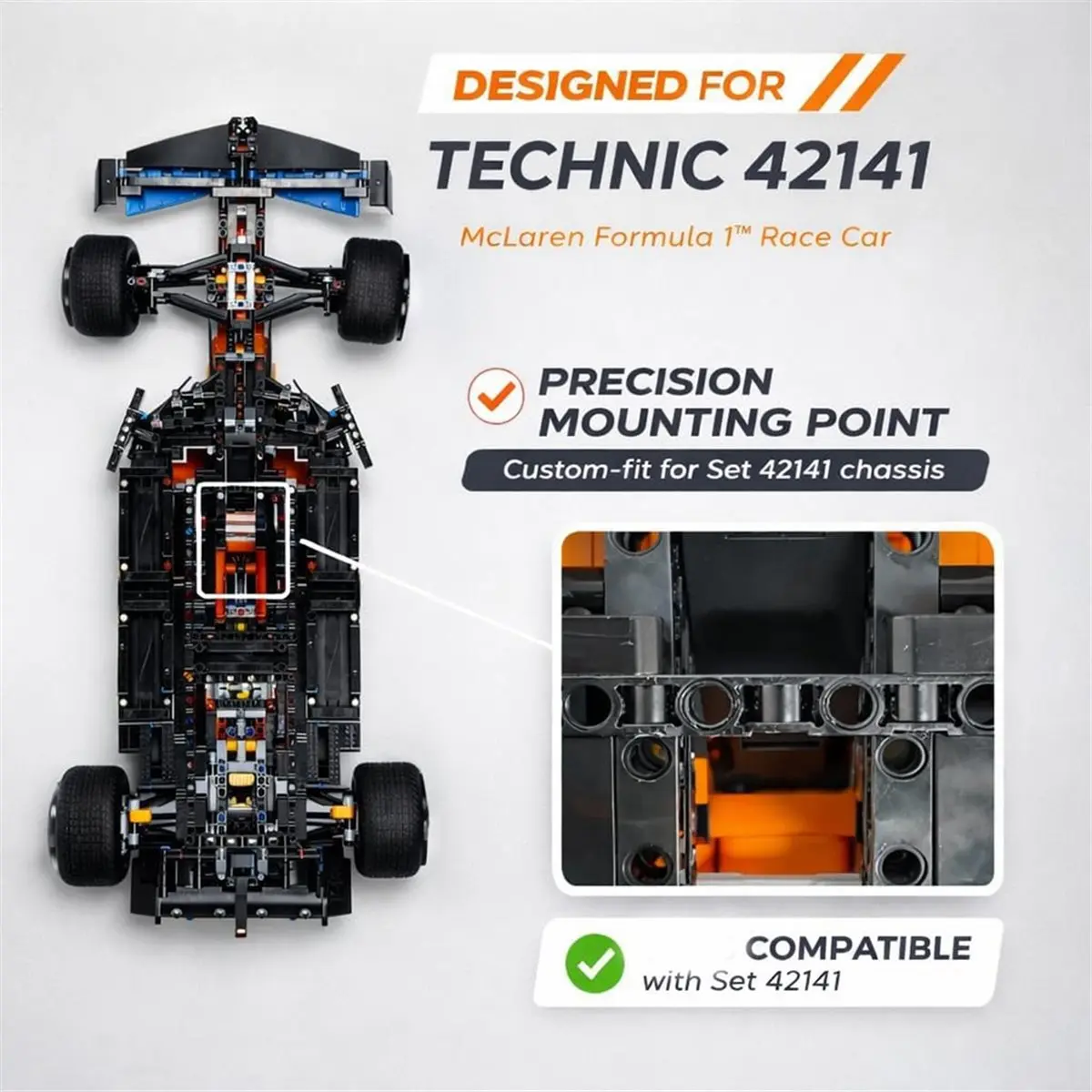 4Pcs Wall Mount Bracket Display Holder for Technic F1 Car 42207 42171 42141 42206 Model Display Hook