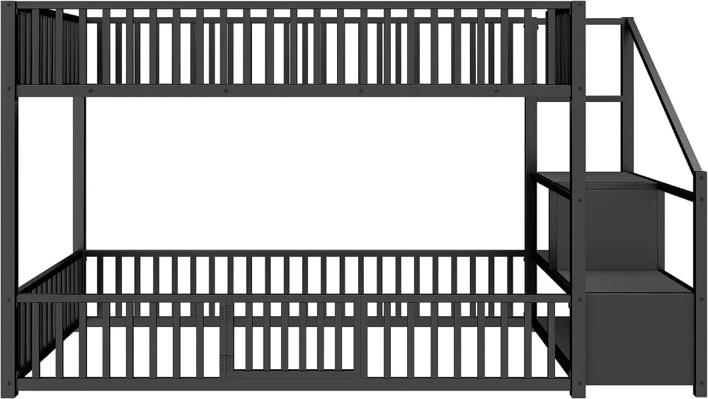 Twin Over Twin Storage Bunk Bed 6