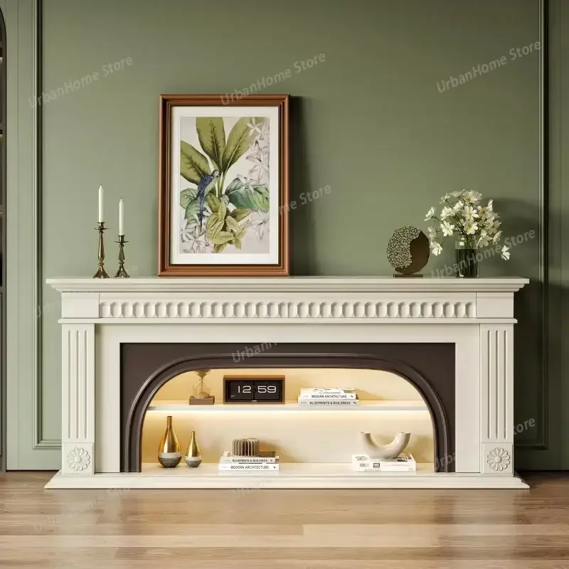 

Wooden Fireplace TV Stands Universal Brown Luxury Design Modern Tv Table Living Room Nordic Fernsehen Tisch Furniture Home