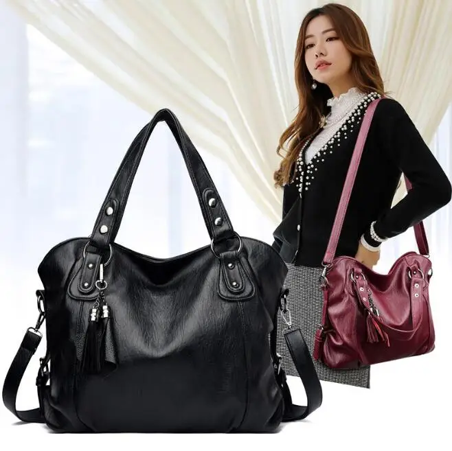 

Soft Leather Tassel Luxury Handbags Women Bags Handbags High Quality Ladies Crossbody Hand Tote Bags For Women