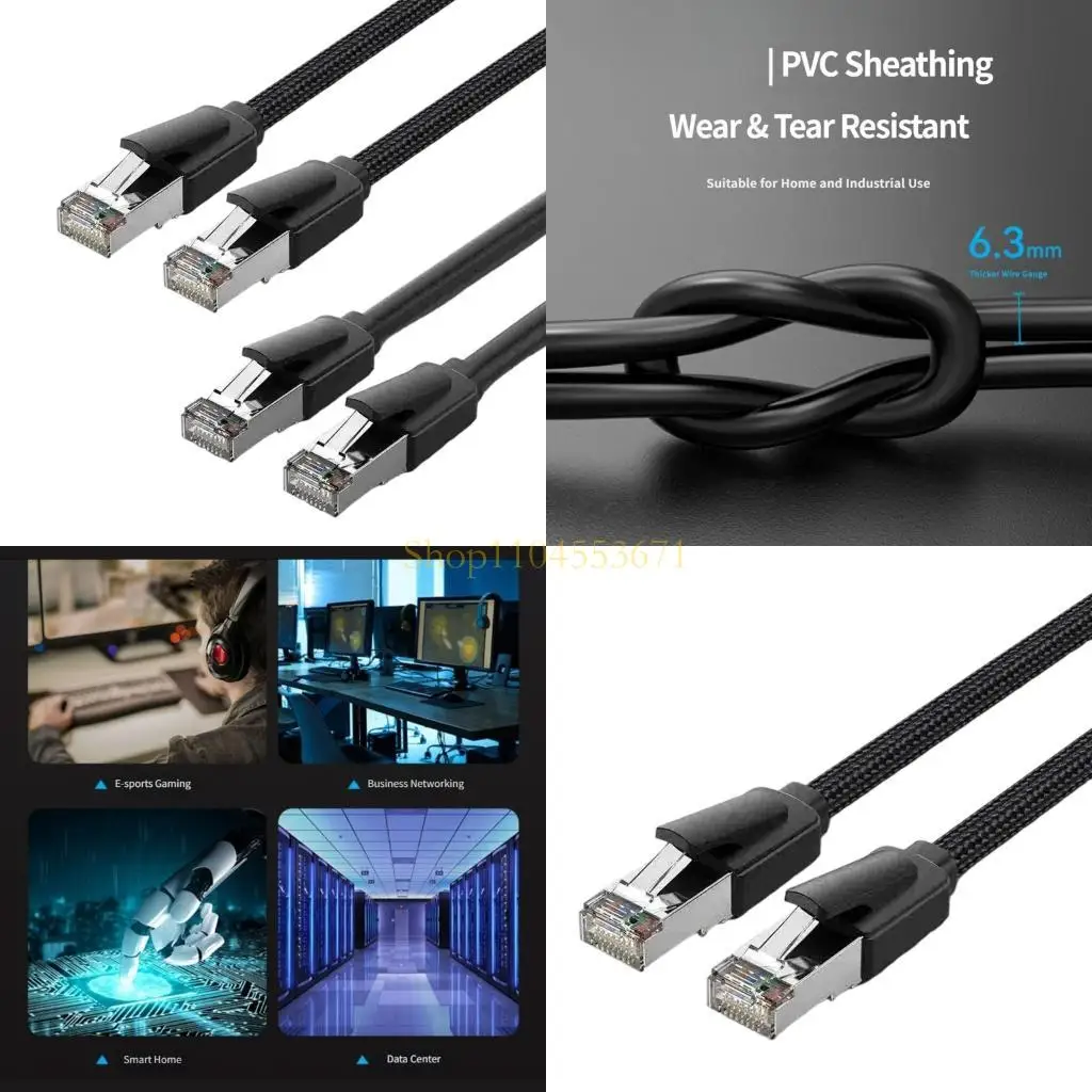 Best Seller Flexible Cat8 Internet Ethernet Wire PVC Jackets for Secure Connection in Server Room and Workstations
