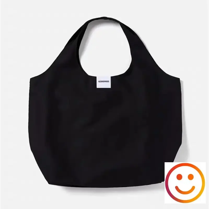 Black NEIGHBORHOOD NBHD Backpacks Tote Bag Men Women High Quality Y2k Casual Shoulder Bags Letters Print Handbag Shopping bags