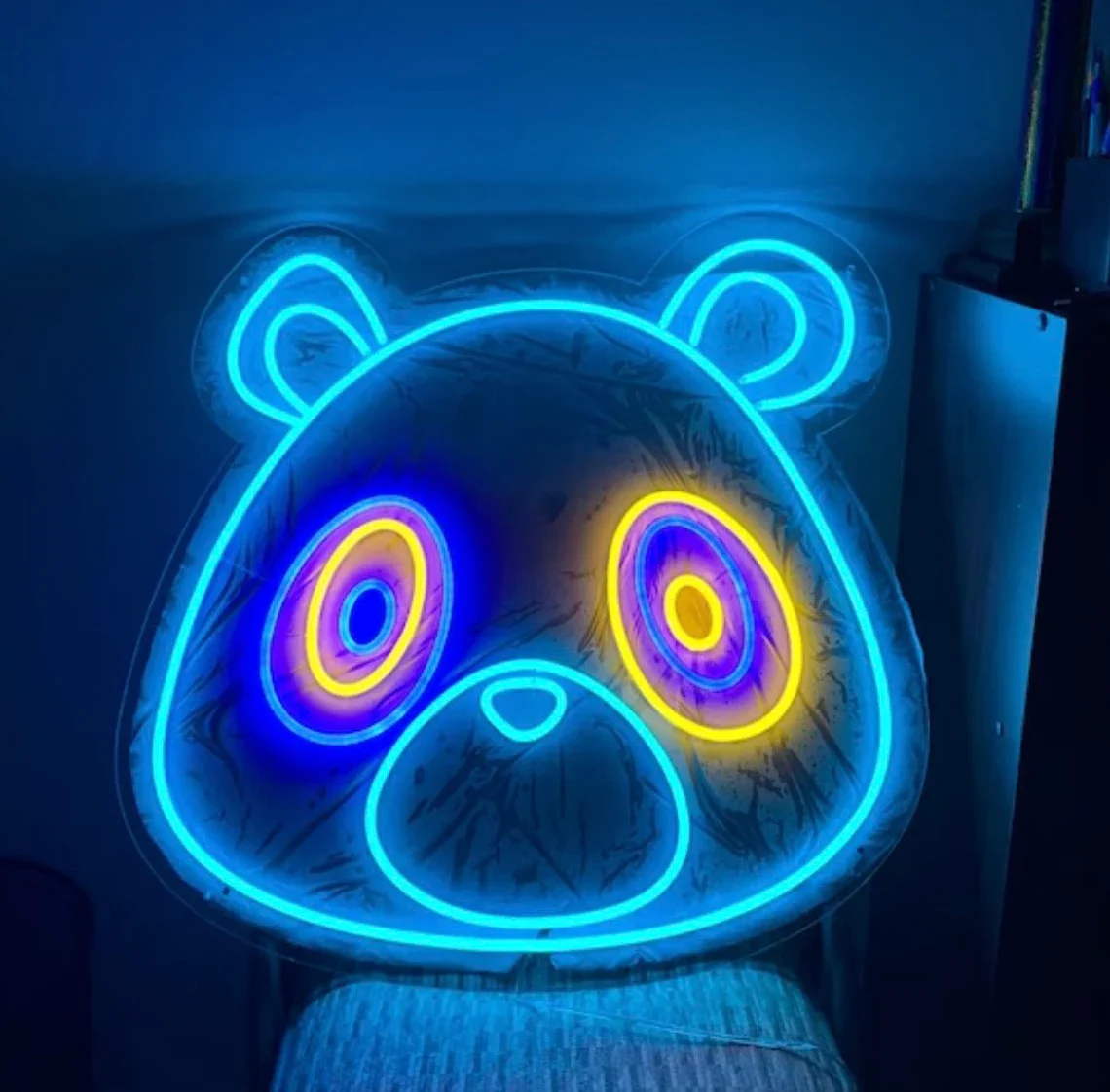 Imagem -02 - Personalizado Anime Graduação Urso Sinal de Neon Flex Led Light Decoração da Parede do Quarto Bar Shop Casamento Presente de Natal