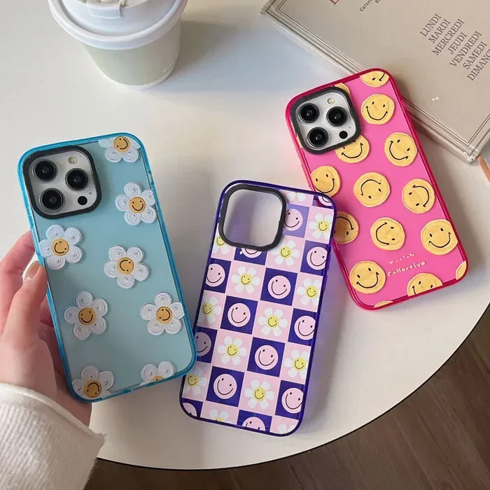 

Lattice Daisy 2.0 Version Acrylic Upgrade Border Phone Case Cover for IPhone 11 12 13 14 15 Pro Max Case for IPhone 15 Pro Max