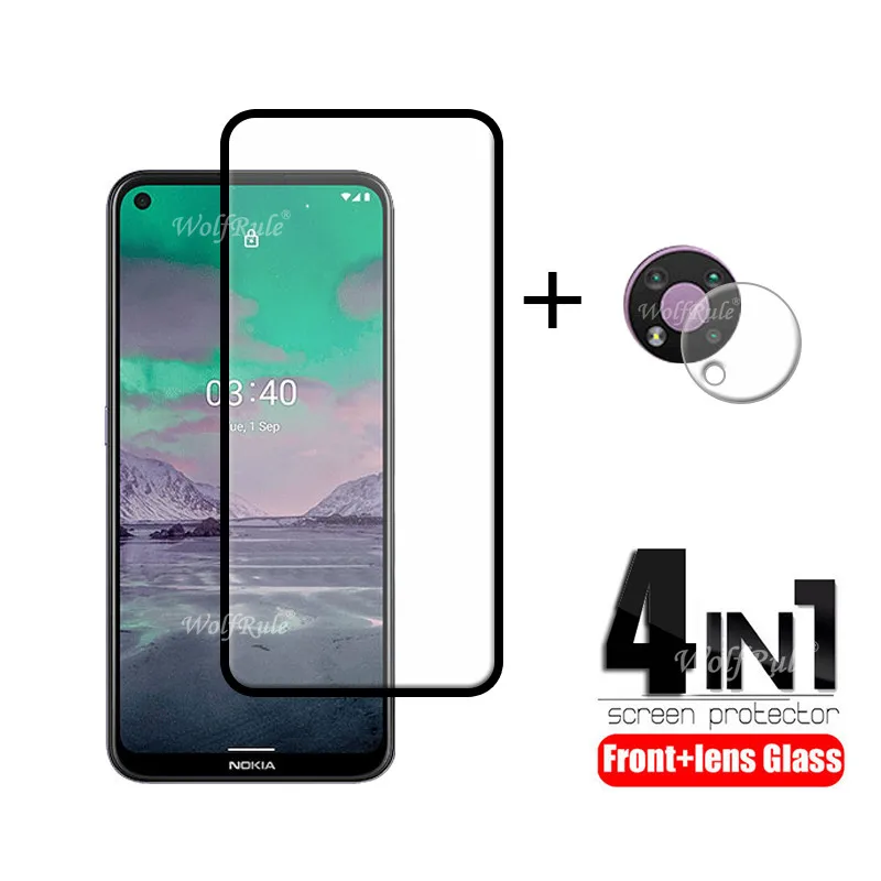 4-in-1 For Nokia 3.4 Glass For Nokia 3.4 Tempered Glass Screen Protector Protective Camera Film For Nokia 7.2 5.3 3.4 Lens Glass