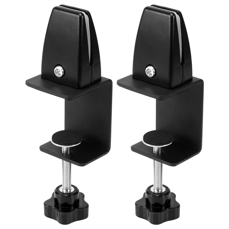 2 Pcs Office Desk Divider Clamp Privacy Screen Clip Holder Bracket Screen Baffle Clamp Partition For Table Clamp