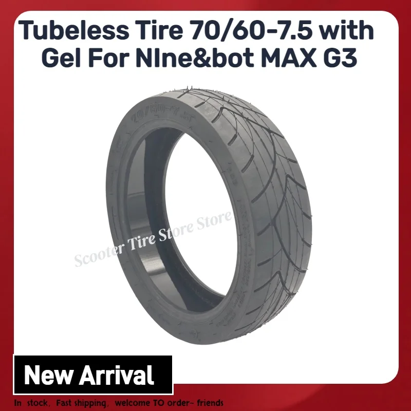 

11-Inch Tubeless Tire with Gel layer For 9-bot MAX G3 Electric Scooter Front and Rear Wheels Vacuum 70/60-7.5 Tyres