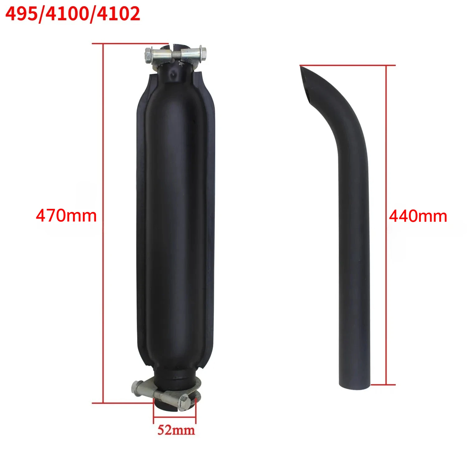 1PCS Diesel Engine Muffler diesel engine parts Generator set muffler Exhaust stack