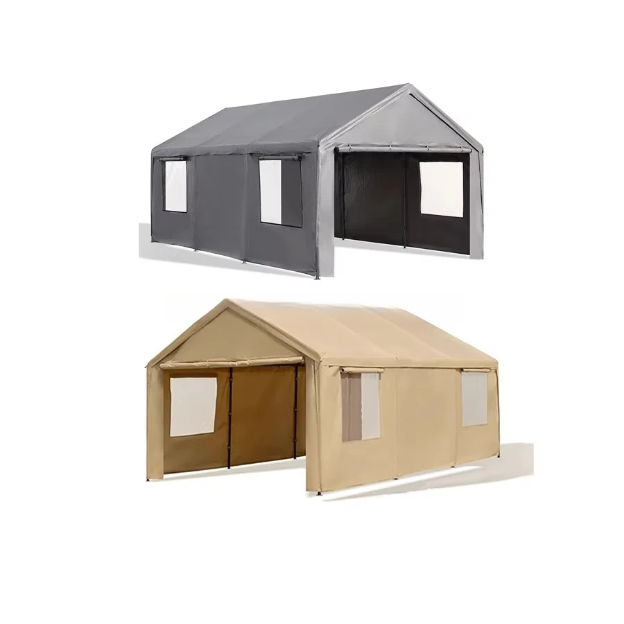 

PE Carport Steel Structure Car Shed Garage Heavy Duty Metal Party Gazebo Tent