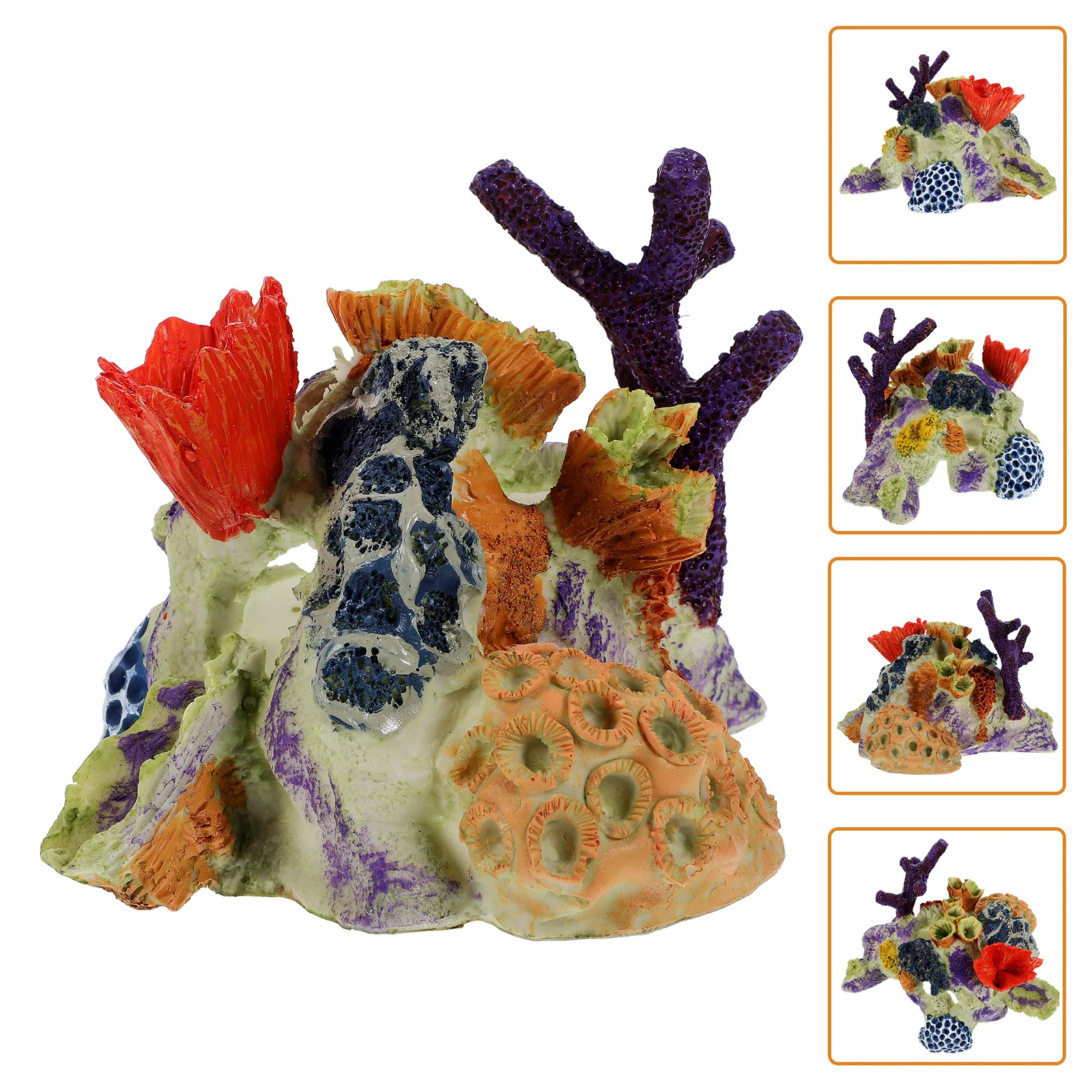 Simulation Coral Decor Artificial Fish Tank Decorations Fake Ornaments Shell Plant