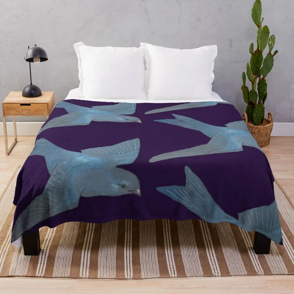 

Purple Martin bird Throw Blanket Kid'S Weighted Blankets