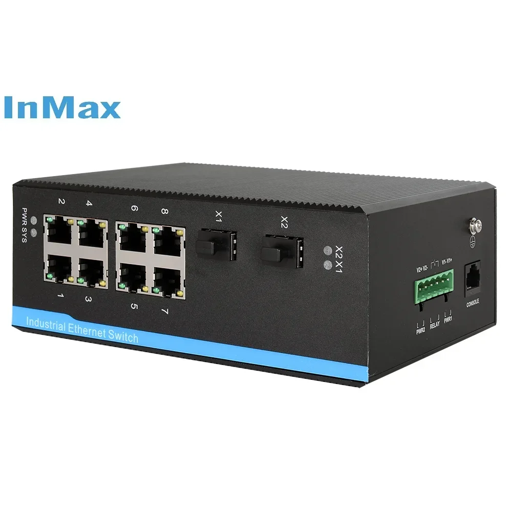 10 port 8 port managed gigabit poe switch industrial poe switch security equipment security camera cctv camera ip camera