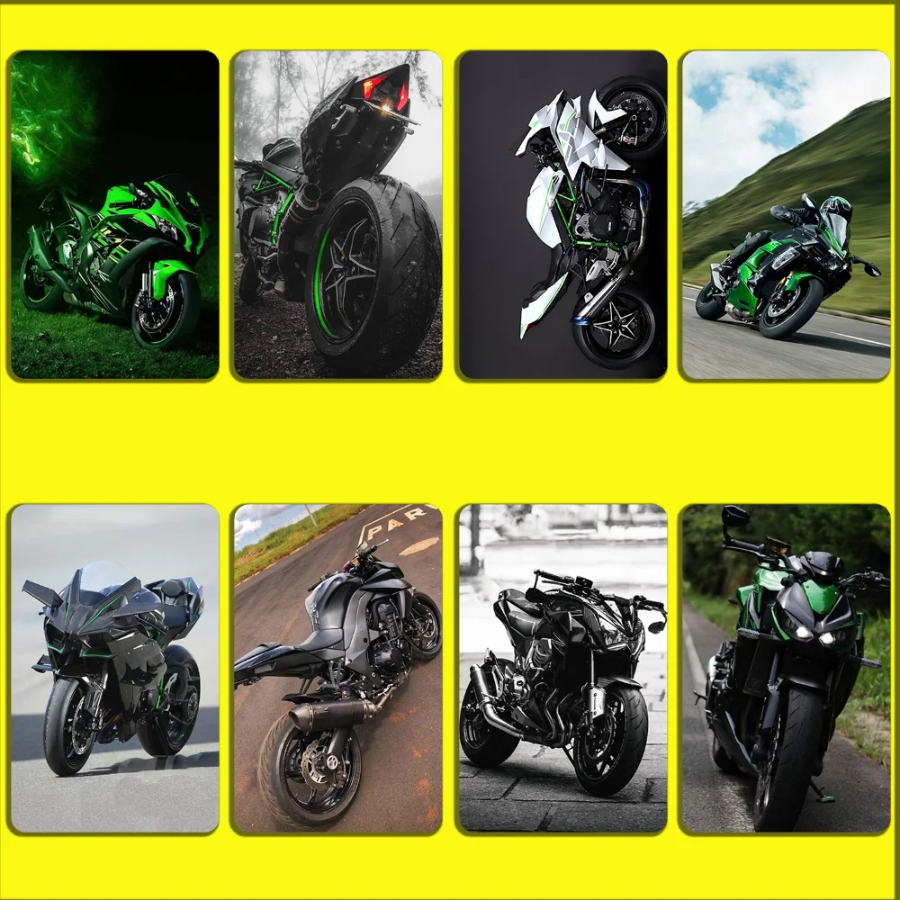 Sport Bike K-Kawasakis Stickers For Debit Bank Credit Cards Metro Bus Pass Sticker Decoration Cover 4PCS Card Skin