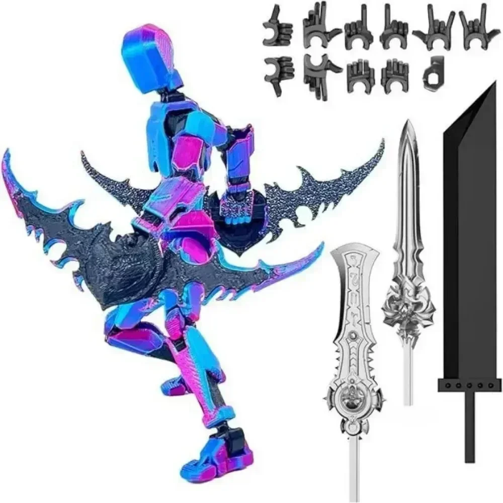 ABS Shapeshift Robot Dummy Action Figures Desktop Decoration 3D Printed T13 Action Figure Model Multi-Jointed Movable