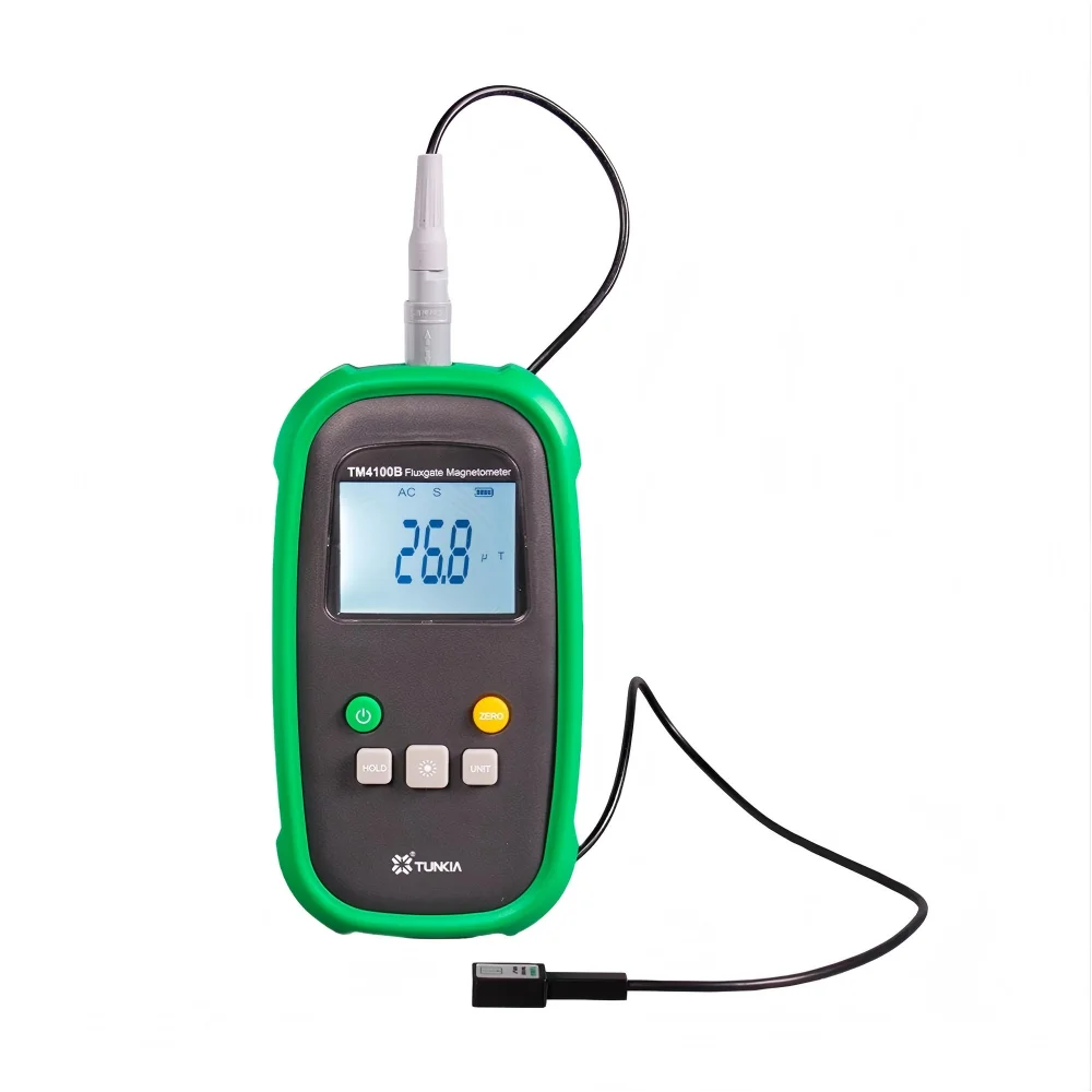 TM4100B Digital Low Magnetic Field Tester Handheld Fluxgate Magnetometer 0~2000μT Accuracy 1% or 2%