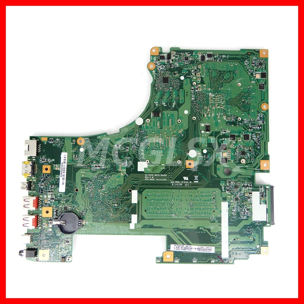 Imagem -02 - Placa-mãe do Portátil para Asus Rog Gl753vd Gl753ve Fx753v Zx753v Gl753v Gl753v Gl753 I77th Gen Cpu Gtx1050 Gtx1050ti I7-7th