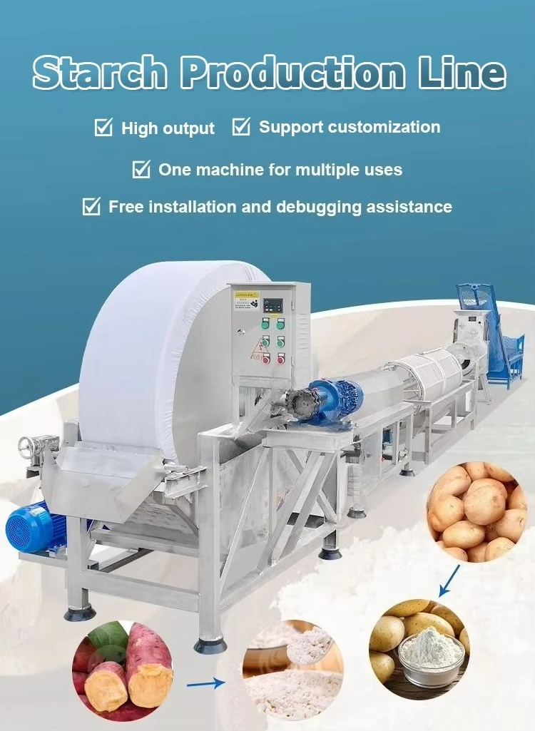 Complete Cassava Process Machine Tapioca Starch Process Line Price Potato Starch Process Plant India