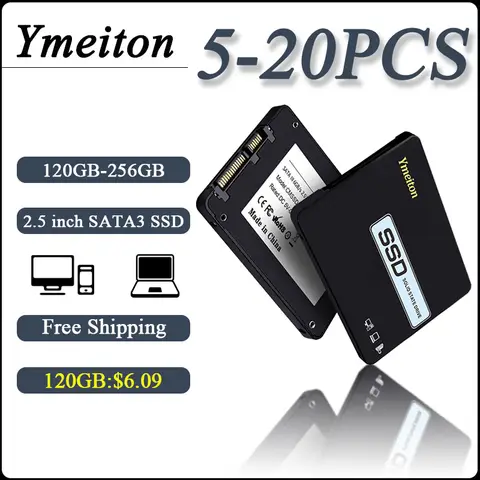 Ymeiton 5-20PCS Internal Hard Drive 2.5 inch SATA3 SSD Solid-state drive chip Factory Wholesale 120GB 128GB 240GB 256GB