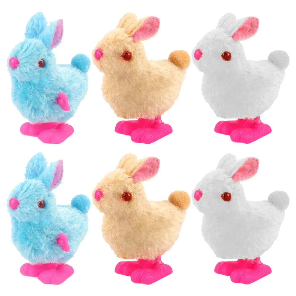 

6 Pcs Toys for Toddlers Party Favor Children Rabbit Windup Bunny Desktop Ornaments Festival Kids Clockwork